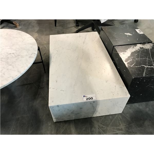 HERMAN MILLER GREY MARBLE 40" X 24" COFFEE TABLE