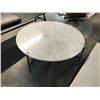 Image 2 : DESIGN WITHIN REACH OUTLINE WHITE MARBLE  40" ROUND COFFEE TABLE