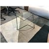 Image 2 : HERMAN MILLER DESIGNER GLASS/BLACK BASE COFFEE TABLE