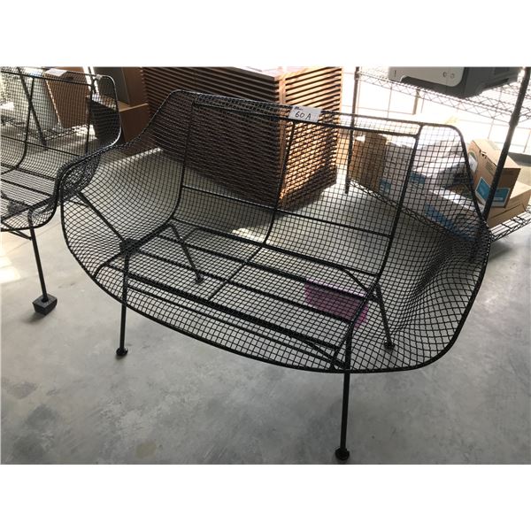 WOODWARD SCULPTURA BLACK BENCH/SETEE RETAIL PRICE $1195 CAN.