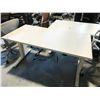 Image 2 : HERMAN MILLER WHITE ADJUSTABLE HEIGHT SIT/STAND ELECTRIC PROGRAMMER TABLE 5' X 2.5'