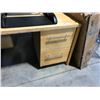 Image 2 : LIGHT BAMBOO FINISH 69" X 23" CREDENZA WITH 2 DRAWER PEDESTAL AND 2 SLIDING CUBBY ORGANIZER