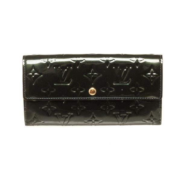 Louis Vuitton Black Vernis Leather Sarah Wallet