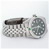 Image 4 : Rolex Mens Stainless Steel Green Vignette Diamond Oyster Perpetual Datejust Wris
