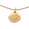 Image 4 : 14K Rose Gold 0.13 ctw Diamond Open Heart Disc Pendant w/ 16" Rope Chain