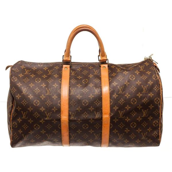 Louis Vuitton Brown Keepall 50cm Travel Bag