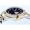 Image 9 : Rolex Mens 2 Tone Blue Vignette Diamond & Sapphire 36MM Oyster Perpetual Datejus