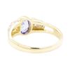 Image 3 : 0.86 ctw Tanzanite And Diamond Ring - 14KT Yellow And White Gold
