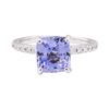 Image 2 : 3.12 ctw Blue Sapphire and Diamond Ring - 18KT White Gold
