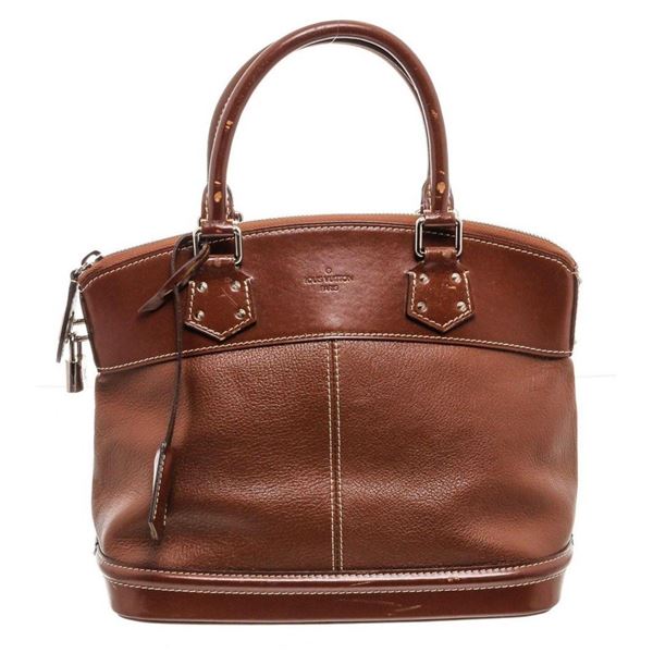 Louis Vuitton Cognac Suhali Leather Lockit PM Bag