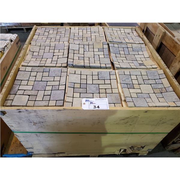 PALLET OF 450 PCS OF 12X12" SHEETS STONE