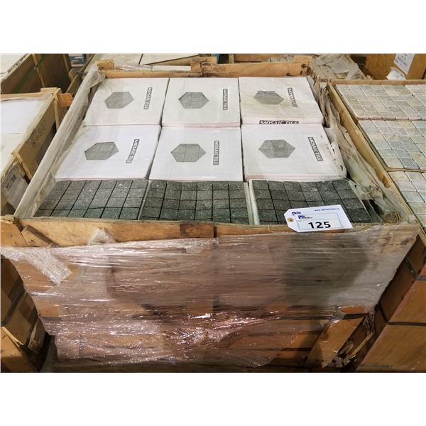 PALLET OF 450 PCS OF 2X2" - 12X12" GRANITE MOSAIC TILE SHEETS