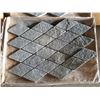 Image 2 : PALLET OF 200 PCS OF 24X12" PLATINUM RHOMBOID SLATE MOSAIC TILE