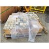 Image 2 : PALLET OF APPROX 160 PCS OF 3X3' ON 12X12" SHEET HONEY TAN SLATE MOSAIC TILE