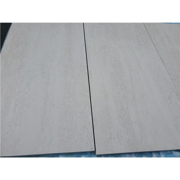PALLET OF 450 PCS OF 24X12" WHITE/BEIGE PORCELAIN TILE