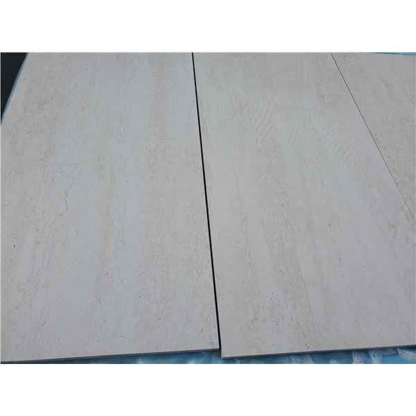 PALLET OF 450 PCS OF 24X12  WHITE/BEIGE PORCELAIN TILE