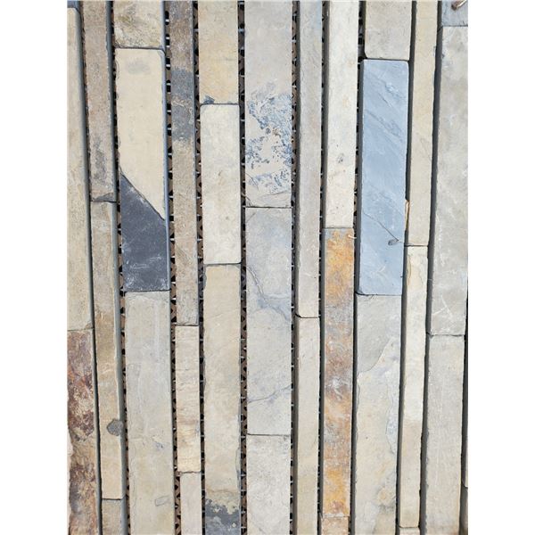 PALLET OF APPROX 220 PCS OF 12X24" HONEY TAN PLANK SLATE TILE