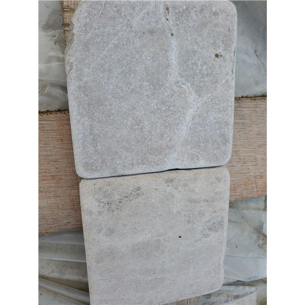 PALLET OF 4050 PCS OF 4X4" LATTE TUMBLE MARBLE TILE