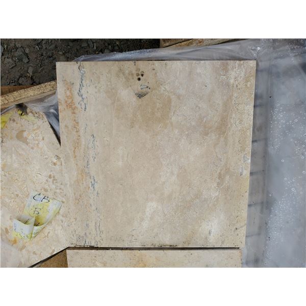 PALLET OF 70 PCS OF 16X16" BEIGE/ORANGE TILE
