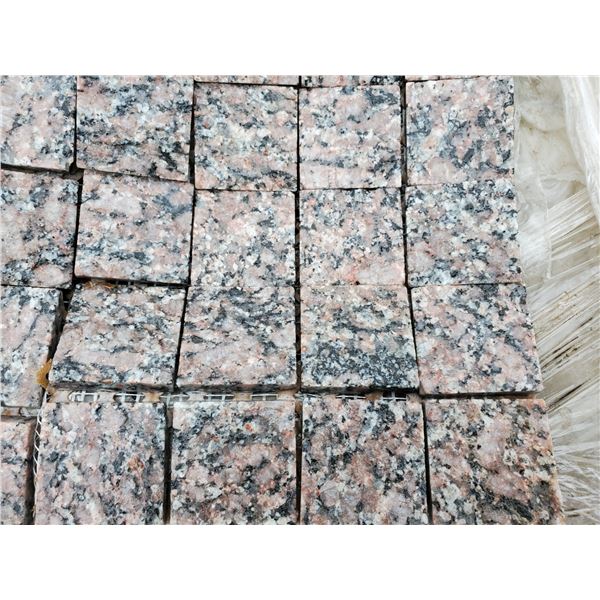 PALLET OF 450 PCS OF 2X2" ON 12X12" SHEET ALMOND GRANITE MOSAIC TILE