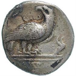 Greek coins. Bruttium-Crotone.  Didrachm, 350-268