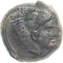 Greek coins. Bruttium-Locri Epizephyrii.  AE 13 m