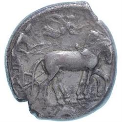 Sicily. Syracuse.  Tetradrachm, 450-439 a.C. D/ Q