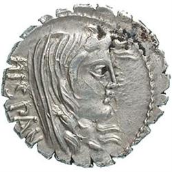 A. Postumius A.f. Sp. n. Albinus. Denarius, 81 a.