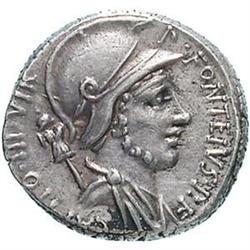 P. Fonteius P.f. Capito Denarius, 55 a.C.