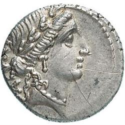 Man. Acilius Glabrio Denarius, 49 a.C.