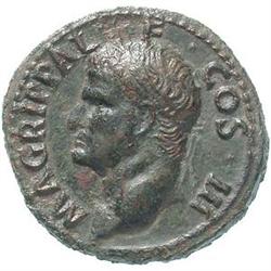Agrippa (deceduto nel 12 d.C.)  Asse, emesso da T
