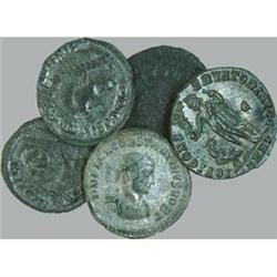 Roman Empire Coins Lotto di 5 piccoli bronzi di a