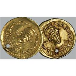 Roman Empire Coins Lotto di 2 solidi (Theodosius