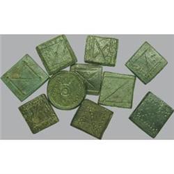 Byzantine coins Lotto di 10 piccoli pesi da class