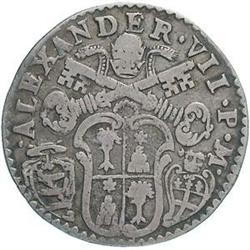 Italy. Bologna. Alessandro VII (1655-1667). Lira