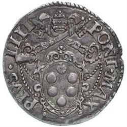 Italy. Roma. Pio IV (1559-1565). Testone. M. Tav