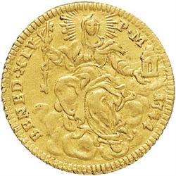 Italy. Roma. Benedetto XIV (1740-1758). Zecchino