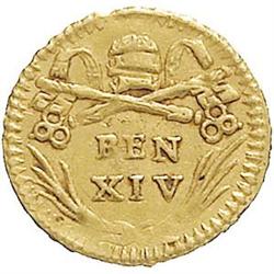 Italy. Roma. Benedetto XIV (1740-1758). Mezzo scu