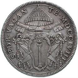 Italy. Roma. Sede Vacante 1758. Mezzo Scudo 1758