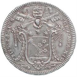 Italy. Roma. Pio VI (1775-1799). Testone 1785 A.X