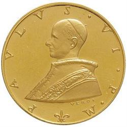Papal Medals. Paolo VI (1963-1978). Medal 1963 pe
