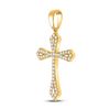 Image 2 : Diamond Gothic Cross Pendant 1/3 Cttw 10kt Yellow Gold