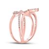 Image 3 : Diamond Abstract Fashion Ring 1/2 Cttw 14kt Rose Gold