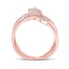 Image 4 : Diamond Abstract Fashion Ring 1/2 Cttw 14kt Rose Gold