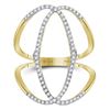 Image 2 : Diamond Negative Space Band Ring 1/3 Cttw 10kt Yellow Gold