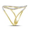 Image 3 : Diamond Negative Space Band Ring 1/3 Cttw 10kt Yellow Gold
