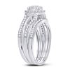 Image 3 : Diamond Bridal Wedding Ring Band Set 1/2 Cttw 10kt White Gold