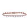 Image 1 : Diamond Link Bracelet 2-1/5 Cttw 14kt Rose Gold