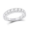 Image 1 : Diamond Single Row Band Ring 1-3/4 Cttw 14kt White Gold