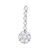 Image 1 : Diamond Cluster Pendant 1/2 Cttw 10kt White Gold